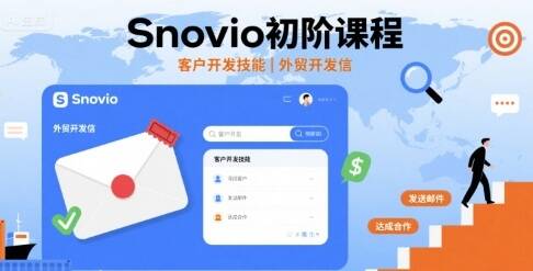 Snovio初阶课程，客户开发技能，外贸开发信-樱舞小站