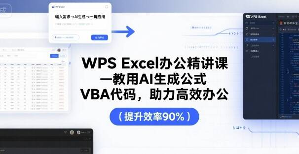 WPS Excel办公精讲课，教用 AI 生成公式，VBA 代码，助力高效办公-樱舞小站