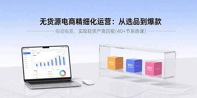 无货源电商精细化运营：从选品到爆款，实现轻资产高回报(40+节系统课-樱舞小站