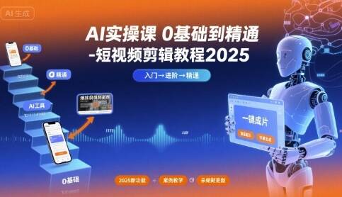 AI实操课0基础到精通-短视频剪辑教程2025-樱舞小站