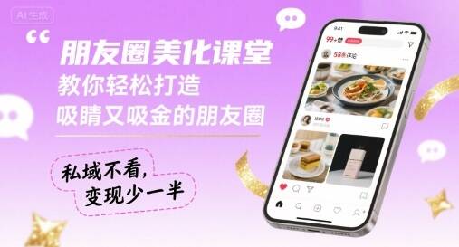 朋友圈美化课堂，教你轻松打造，吸睛又吸金的朋友圈，私域不看，变现少一半-樱舞小站