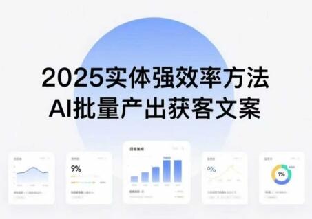实体强效率方法：AI批量产出获客文案，2025年普通人拥抱AI，实现实体创收-樱舞小站
