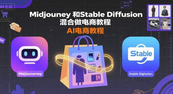Midjourney和Stable Diffusion混合做电商教程-ai电商教程-樱舞小站
