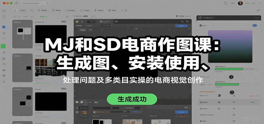 MJ和SD电商作图课：生成图、安装使用、处理问题及多类目实操的电商视觉创作-樱舞小站