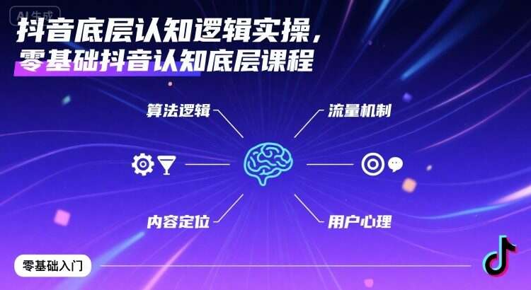 抖音底层认知逻辑实操，零基础抖音认知底层课程-樱舞小站