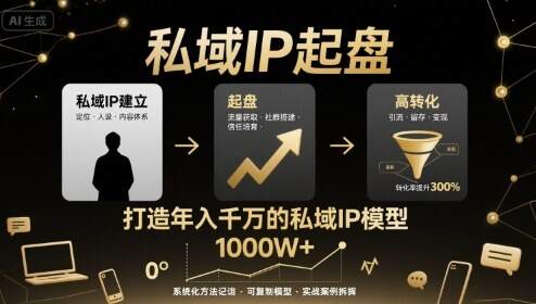 私域IP起盘，私域ip建立、起盘、高转化，打造年入千万的私域ip模型-樱舞小站