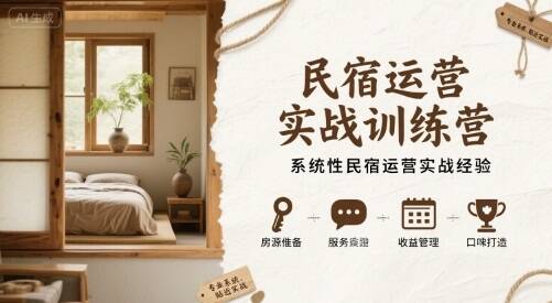 民宿运营实战训练营，系统性民宿运营实战经验-樱舞小站