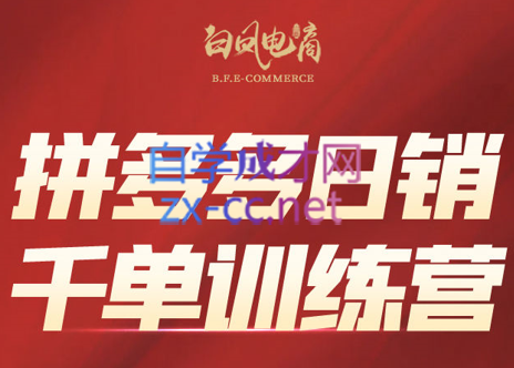 白凤电商·拼多多日销千单训练营(更新8月)-樱舞小站