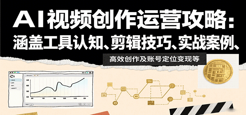 AI视频创作运营攻略：涵盖工具认知、剪辑技巧、实战案例、高效创作及账号定位变现等-樱舞小站