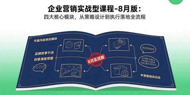 企业营销实战型课程-8月版：四大核心模块，从策略设计到执行落地全流程-樱舞小站
