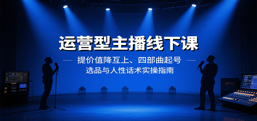 运营型主播线下课：提价值降互上、四部曲起号、选品与人性话术实操指南-樱舞小站