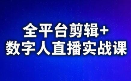 视频号、快手、抖音全平台剪辑+数字人直播实战课(更新8月)​-樱舞小站
