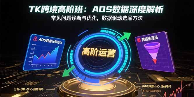 TK跨境高阶班：ADS数据深度解析，常见问题诊断与优化，数据驱动选品方法-樱舞小站