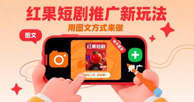 红果短剧推广新玩法，用图文方式来做，有手就会-樱舞小站