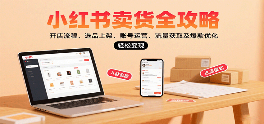 小红书卖货全攻略：开店流程、选品上架、账号运营、流量获取及爆款优化，轻松变现-樱舞小站