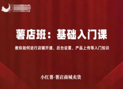 小红薯薯店商城卖货，基础入门课，教你如何进行店铺开通、后台设置、产品上传等入门知识-樱舞小站