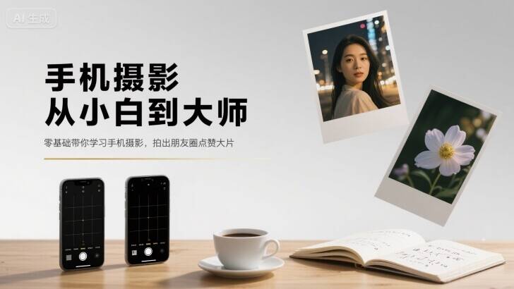 手机摄影从小白到大师，零基础带你学习手机摄影，拍出朋友圈点赞大片-樱舞小站