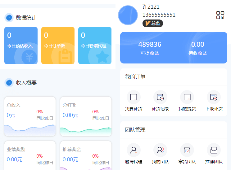 微商代理商补货商城系统源码-樱舞小站