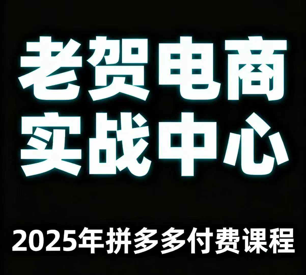 老贺电商2025年拼多多付费课程，用通俗易懂的方法告诉你多多怎么玩-樱舞小站