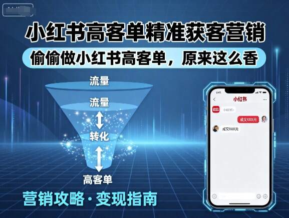 小红书高客单精准获客营销，偷偷做小红书高客单，原来这么香-樱舞小站