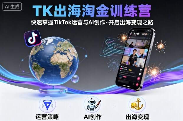 TK出海淘金训练营，助你快速掌握TikTok运营与AI创作，开启出海变现之路-樱舞小站