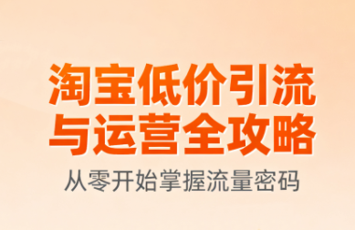 淘宝低价引流与运营全攻略(更新9月)-樱舞小站