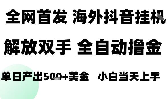 海外抖音无人直播，单日产出1.5k+，长期稳定，新手可玩，无脑操作【揭秘】-樱舞小站