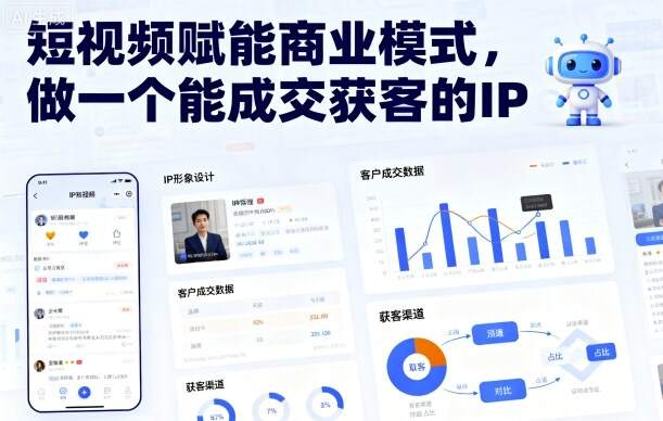 短视频赋能商业模式，做一个能成交获客的IP-樱舞小站