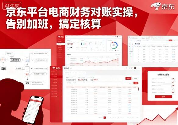 京东平台电商财务对账实操，告别加班，搞定核算-樱舞小站
