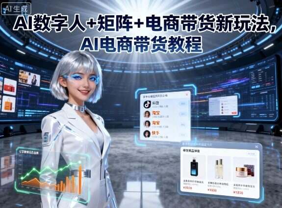 AI数字人+矩阵+电商带货新玩法，AI电商带货教程-樱舞小站