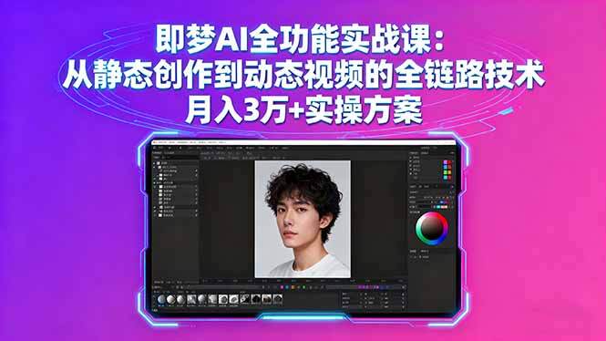 即梦AI全功能实战课：从静态创作到动态视频的全链路技术 月入3万+实操方案-樱舞小站