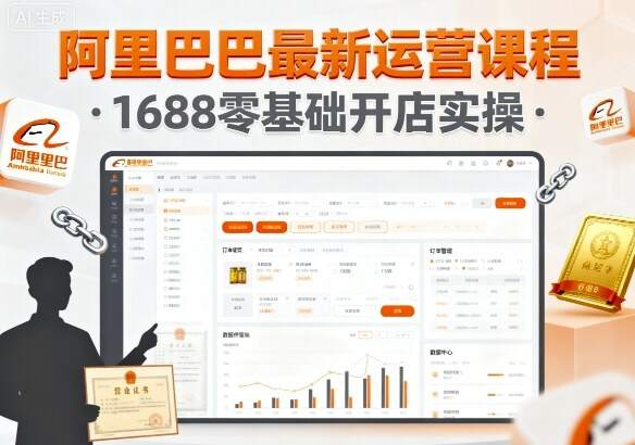 阿里巴巴最新运营课程，1688零基础开店实操-樱舞小站