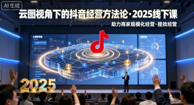 云图视角下的抖音经营方法论，2025线下课，助力商家规模化经营，提效经营(录音+字幕)-樱舞小站