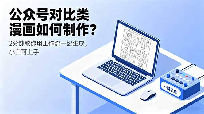 公众号对比类漫画如何制作？2分钟教你用工作流一键生成，小白可上手-樱舞小站