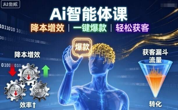 Ai智能体课，降本增效，一键爆款，轻松获客-樱舞小站