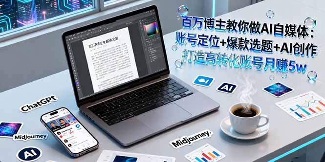 百万博主教你做AI自媒体：账号定位+爆款选题+AI创作 打造高转化账号月赚5w-樱舞小站