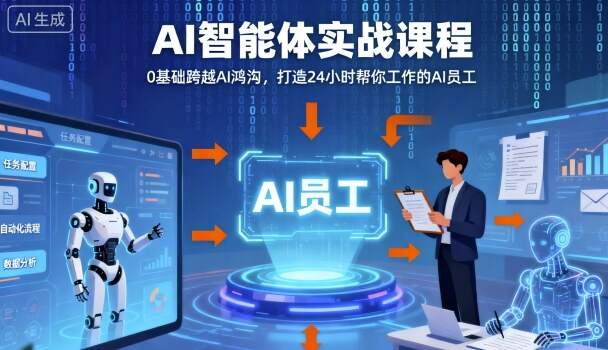Ai智能体实战课程，0基础跨越Ai鸿沟，打造24小时帮你工作的Ai员工，打破常规，以实战定义Ai-樱舞小站